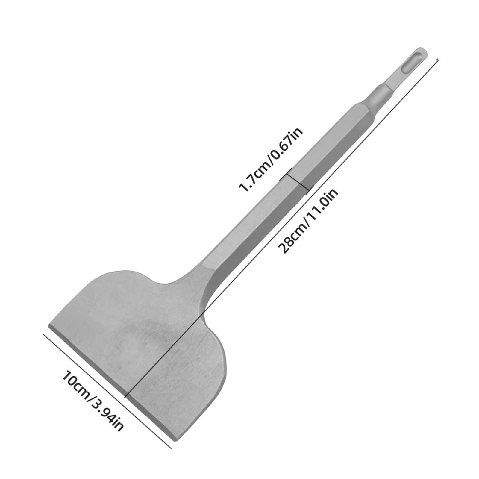 Cincel SDS/Plus de 75/100 mm de Ancho, Curvado, for Azulejos, for Eliminar Yeso, cincel Curvo de carburo for Azulejos, Yeso Antiguo, Pared de hormigón.(D Rectangle Handle)