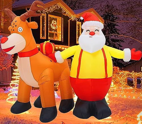 Christmas Outdoor Decorations,Inflatable Christmas Yard Decorations,Blow Up for Outdoor, Gift for Yard