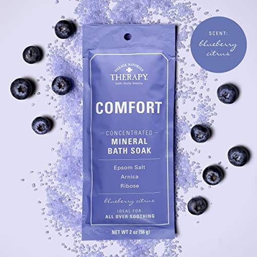 Village Naturals Therapy, Mineral Bath Soak, Comfort Concentrated Bath Soak, Rosemary Citrus, 2 Oz, Pack Of 12 #TOP3