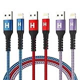 【Carga rápida】 El cable del cargador del iPhone está hecho de alambre de cobre de cuatro núcleos de alta pureza y un chip inteligente, con protección contra sobrecarga, protección de corriente estable, conmutación automática y protección de la batería, admite hasta 2,4 A de carga rápida y una velocidad de transmisión de 480 Mbps.