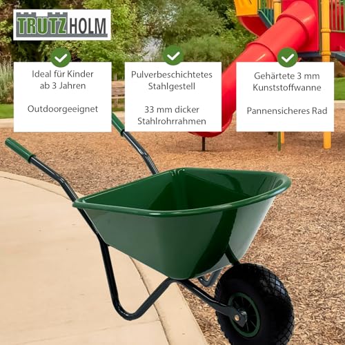 Robuste und Langlebige Kinderschubkarre mit Rostfreier Wanne und Pannensicherem Rad – Bild 7