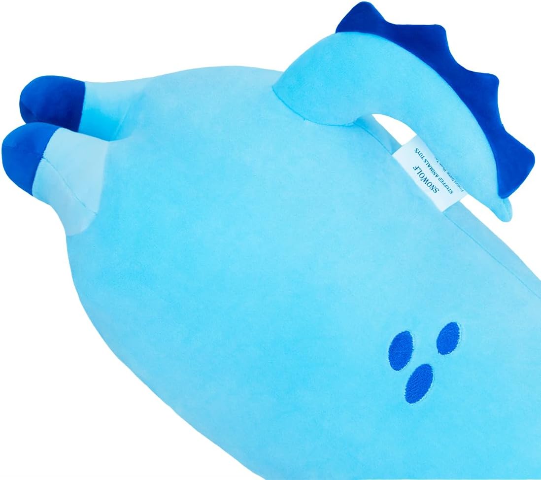 Long Axolotl Stuffed Animals, Soft Long Axolotl Plush Pillow Cute Plush Pillow Gifts for Kids Girlfriend(Blue, 70cm) - Image 4