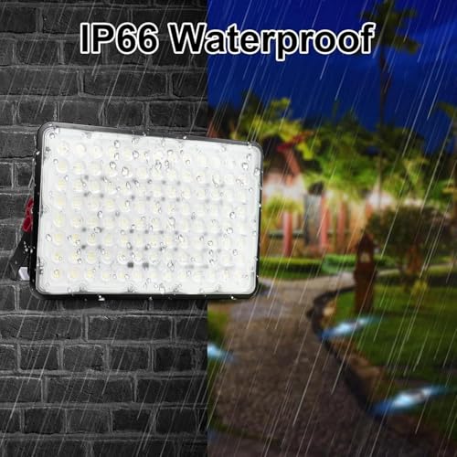 Indmird 2 Pack 400W Led Outdoor FloodLight, Exterior Flood Lights, Led Stadium Lights, Plug in Flood Light, for Yard, Garden,Playground,Lawn, Garages, Basketball Court, Stadium(Wiring Type, No Plug) by Indmird - Image 4