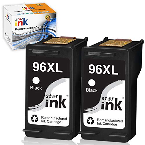 st@r ink Remanufactured Ink Cartridge Replacement for HP 96 XL C9348FN (Black)for Officejet 7410 7310 7210 Deskjet 6940 5940 6540 9800 6980 6988 6840 Photosmart 2610 2710 8450 8050 8150 8750, 2 Packs