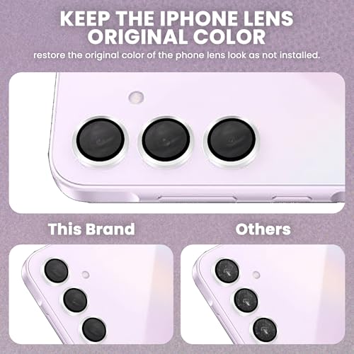 Image of FIRST MART Silver Camera Ring Guard Protector for Samsung Galaxy A35 and Samsung A55 | Tempered Glass with Metal Alloy Rings, HD Clear, Scratch Resistant, Case-Friendly | Pack of 1