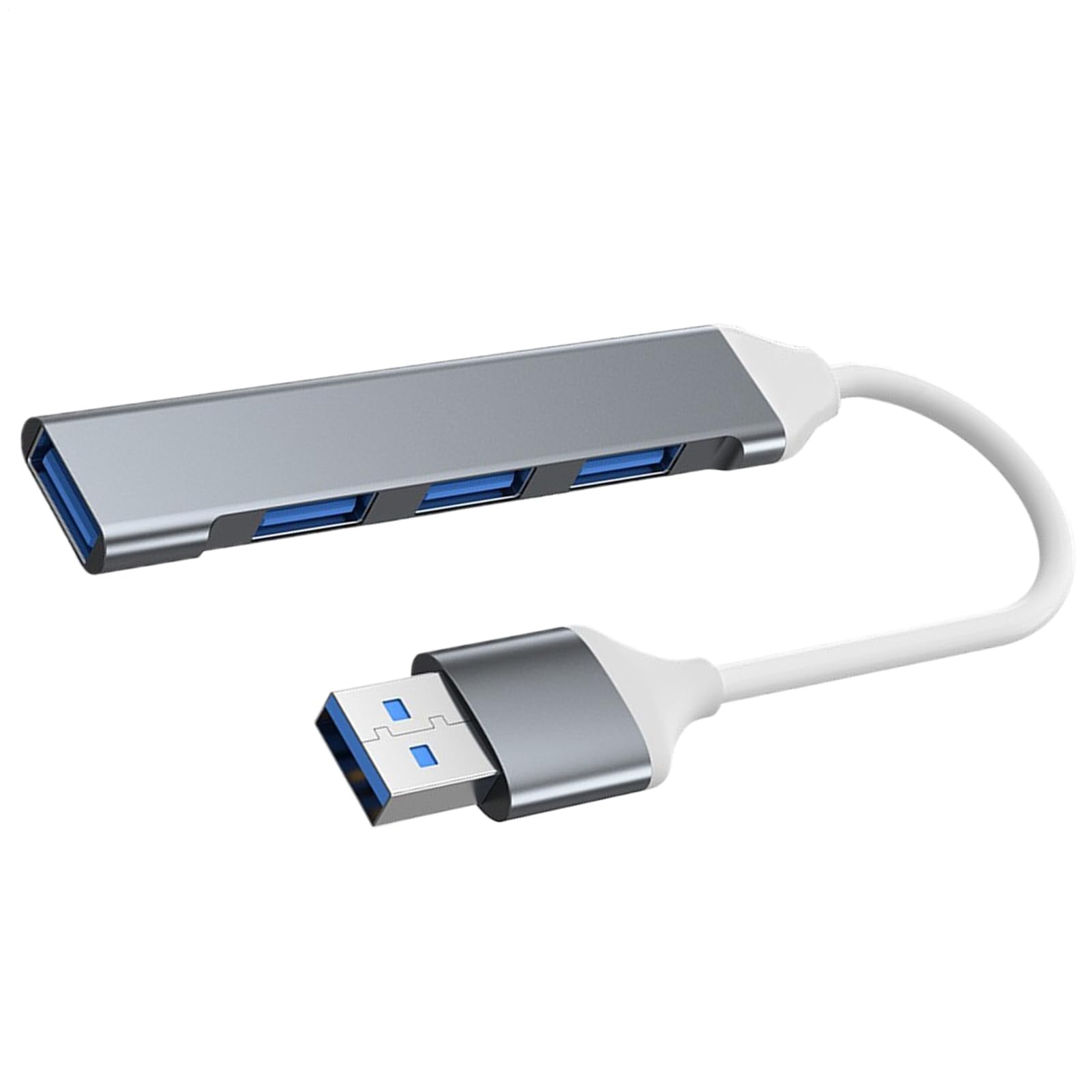Hub USB 3.0 Multiporta – Espansore Tipo C/USB 3.0 Con Velocità 5 Gbps, Plug&Play, Per Laptop, PC, Console, Stampante, Tastiera, Unità Flash (Grigio) - copertina