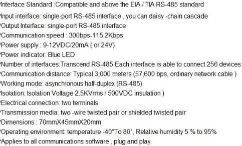 Gowe® Industrial Grade Bi-Directional Rs485 Repeater 485 Relay Extender Cascade