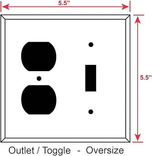 Miniatura 5 de Art Plates - Impreso decorativo de gran tamaño - Placa de interruptor de metal jumbo - Placa decorativa de pared metálica de gran tamaño - 1 banda