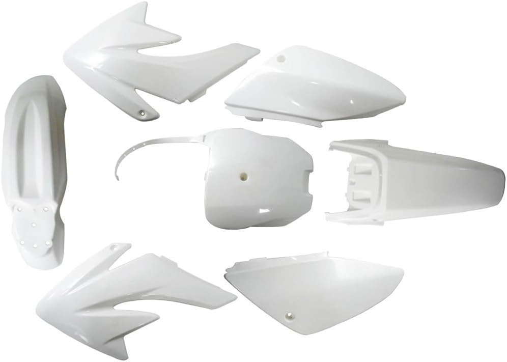 Plastic Fairing Kit for CRF70 CRF 70 Dirt Pit Bike Fender parts (White)