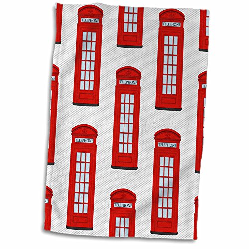 3Drose TWL_201749_1 3D Rose British Red Telephone Box Illustration Pattern Twl_201749_1 Towel thumb #2