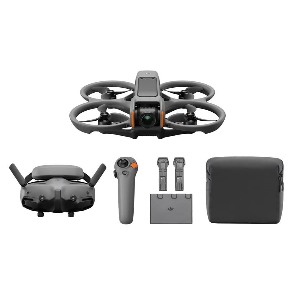DJI Pack Avata 2 Vuela Más (3 baterÃas), dron FPV con cámara 4K, Acrobacias con un Toque, Protector de hélices Integrado, dron con cámara con Goggles 3 y RC Motion 3