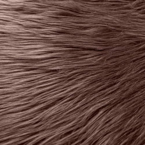 Qidkeo Faux Fur Fabric For Crafts, Gnomes, Animal Costumes, Cushions, Decorations Brown One Yard(36'X63'Inch)