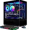 STGAubron Computadora de escritorio para videojuegos, Radeon RX 580 16G, Intel 10ª generación G5905 3.5G, 16G RAM, 512G SSD, WiFi 6, BT 5.0, ventilador RGB x 5, Windows 11 Home