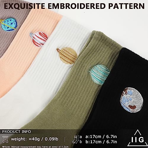 Image of IIG Women's Fashion Cute Cotton Socks Novelty Funny Above Ankle Crew Socks Holiday Gifts for Women 4 /5 Pairs