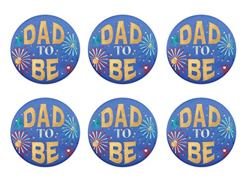 Beistle Dad to be Satin Buttons, 2-Inch, 6-Pack