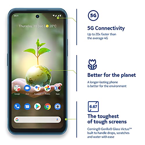 Image of Nokia XR20 5G, Android 14, Unlocked Rugged Smartphone, Dual SIM, US Version, 6 /128GB, 6.67-Inch Screen, 48MP Dual Camera, Polar Night /Blue