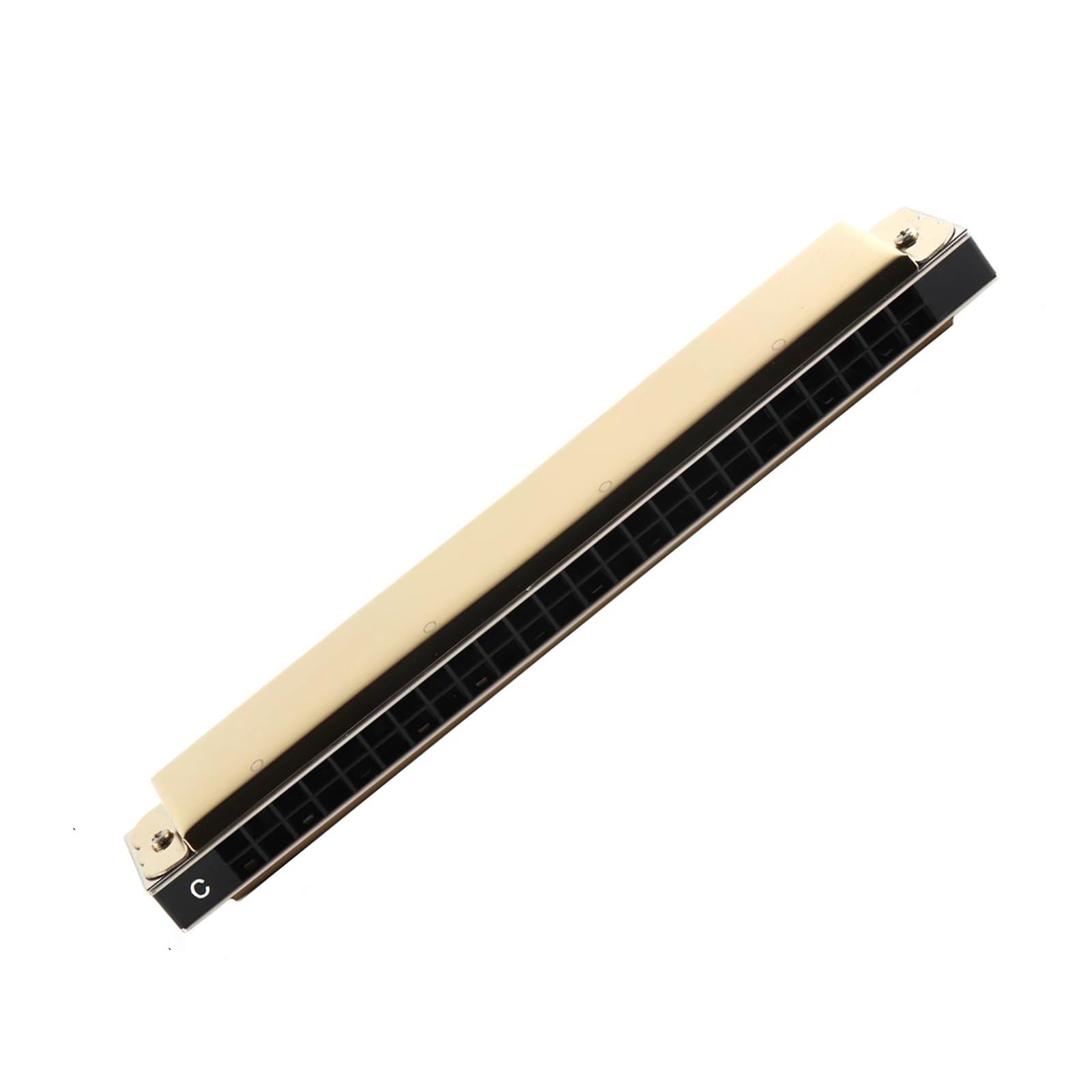 Armonica Blues Armonica Polifonica Chiave C 24 Fori | Armonica polifonica chiave C 24 fori armonica a bocca tremolo professionale(Silver)