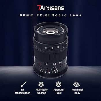 Amazon.co.jp: 7artisans 60mm F2.8 II マクロレンズ APS-C