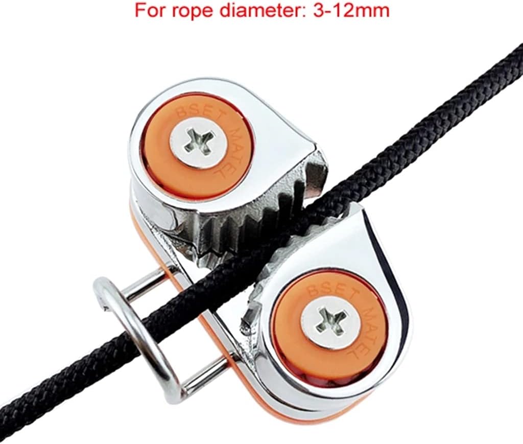 Rowing Boat Fast Entry Cam Cleats Canoe Kayak Cam Cleat t for 3-12 Dia Rope Boat Marine Sailing Sailboat Accessories Aluminum