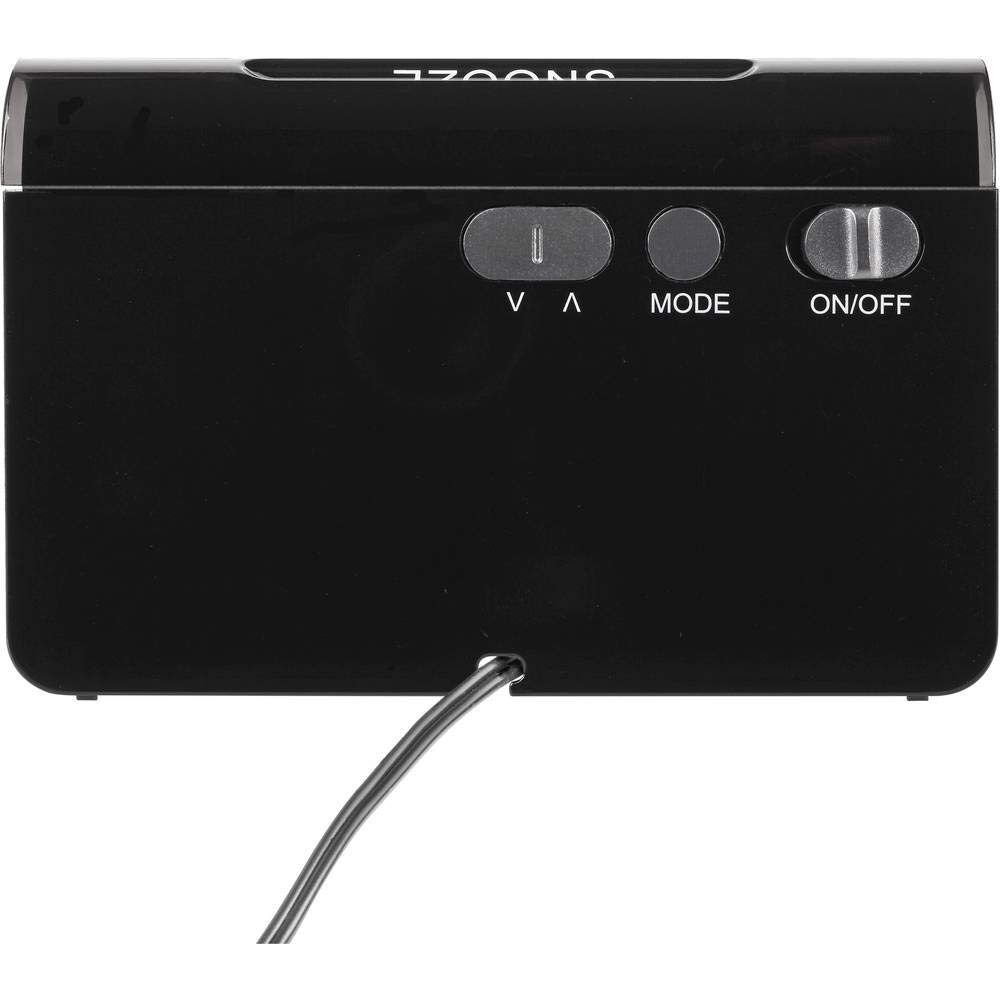 TFA Dostmann ICON 60.2543.05 Sveglia digitale radiocontrollata, in plastica, 132 x 64 x 80 mm, colore nero