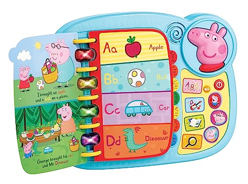 VTech Peppa Pig: Learn & Discover Book, Official Character Educational Learning Toy, Music, Phrases & Voice of Peppa Pig, Learn Letters & Words, Gift for Kids Age 2, 3, 4, 5 Years, English Version - Image 2