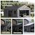 Aoxun Carport 10X20 ft Heavy Duty Carport with Roll-up Windows, Portable Garage Car Canopy with Removable Sidewalls & Doors for Car, Truck, SUV, Boat, Grey
