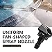 Anyhut 2 PCS Front Windshield Washer Nozzles, Double-hole Jet Straight Column Water Sprayer, Window Wiper Nozzle, Universal for Most Cars Washer Spray Jet Kit (Black)