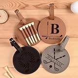 BFBZYME Etichetta per Sacca da Golf in Pelle Personalizzata E Supporto per Tee, Custodia con Nome Inciso Personalizzato - Organizer Compatto per Accessori da Golf per Uomo E Donna