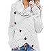 Produktbild Damen Asymmetrisch Cardigan Gestrickt Einfarbig Strickjacken Lose Strickmantel Tunika Kimono Rollkragen Gefüttert Zopfmuster Outwear Tops Bluse Langarm Unregelmäßig Sweatshirt