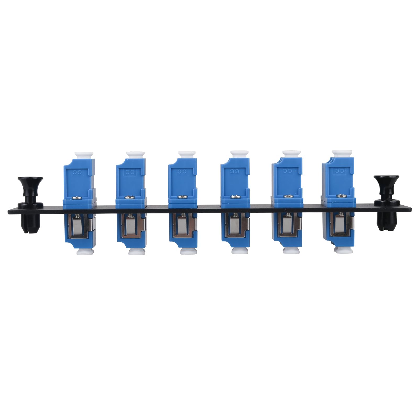 Lot de 2 panneaux de brassage en fibre duplex LC/UPC avec adaptateurs LC duplex monomode bleu, 12 ports fibre