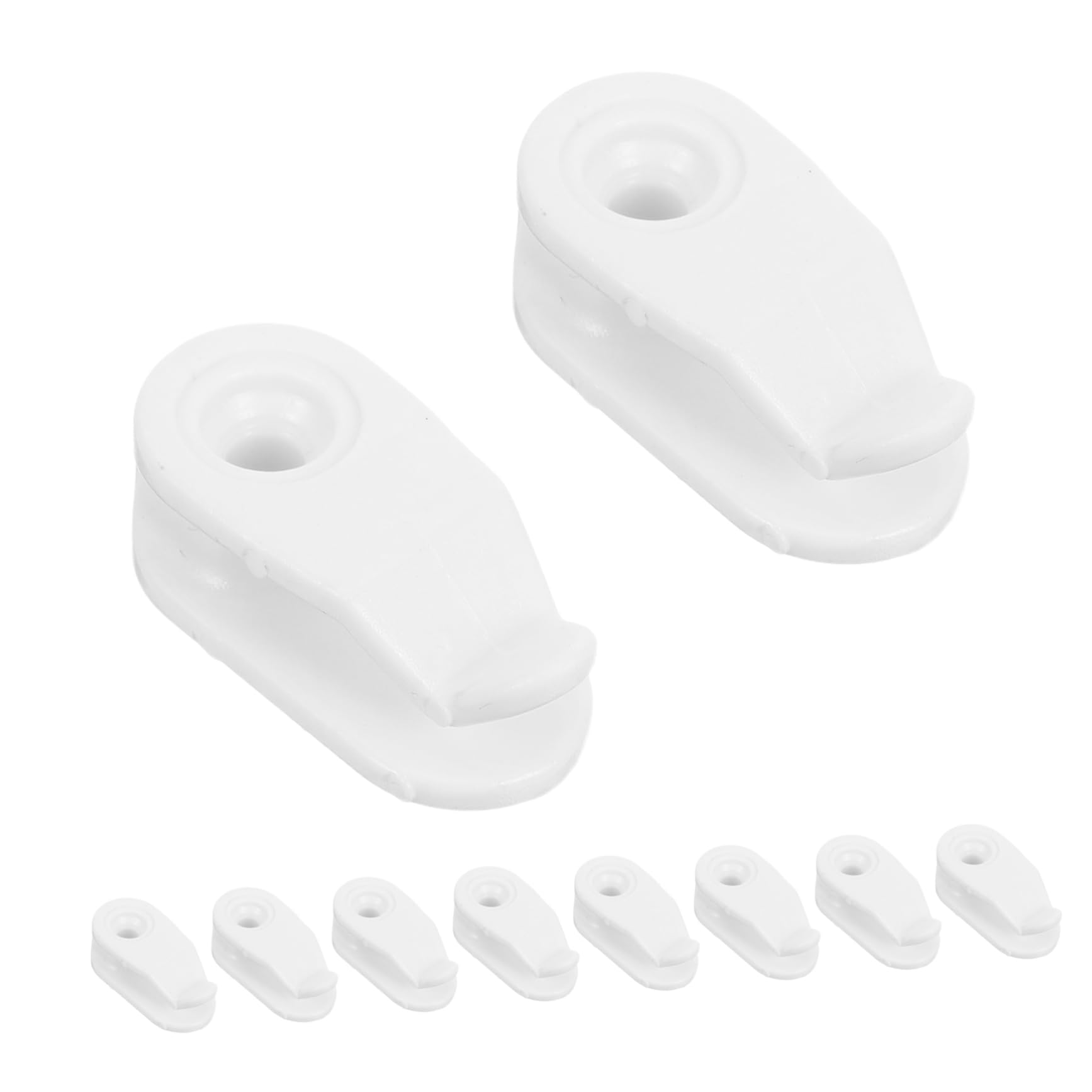 Cabilock 10 Sets Weatherproof Hooks for Hanging Outdoor String Lights Easy Installation White Clips for Christmas and Year Use for Gardens and Patios