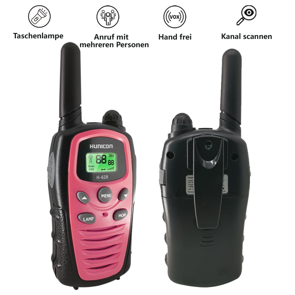 Walkie Talkie per adulti ricetrasmittente PMR, Rosso