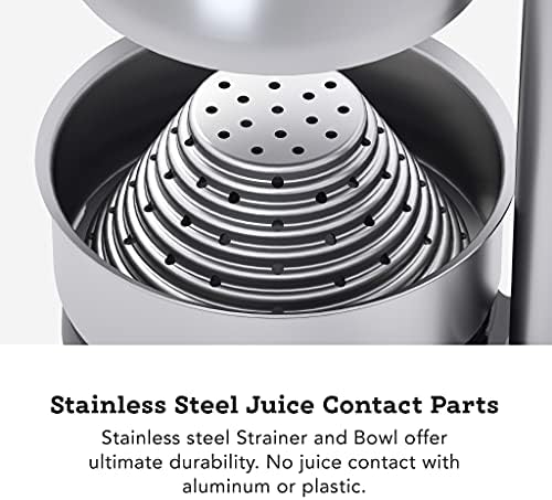 Tribest Pro MJP-105 XL Professional Manual Juice Cold Press Juicer for Pomegranate & Citrus, Stainless Steel, Purple