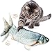 Aurako 猫 おもちゃ 電動 ペットおもちゃ魚 猫用 ぬいぐるみ シミュレー魚 USB充電式 噛む動ける魚 取り外して洗えるおもちゃの魚 ねこ用 運動不足解消 爪磨き