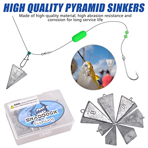 Image of Fishing Pyramid Sinker Weights Pyramid Fishing Sinker Bulk Lead Fishing Weights Tangle Free Fishing Sinker 1oz 2oz 3oz 4oz