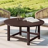 Costaelm Patio Conversation Table, Tatio Accent HDPE Outdoor Weather Resistant,...