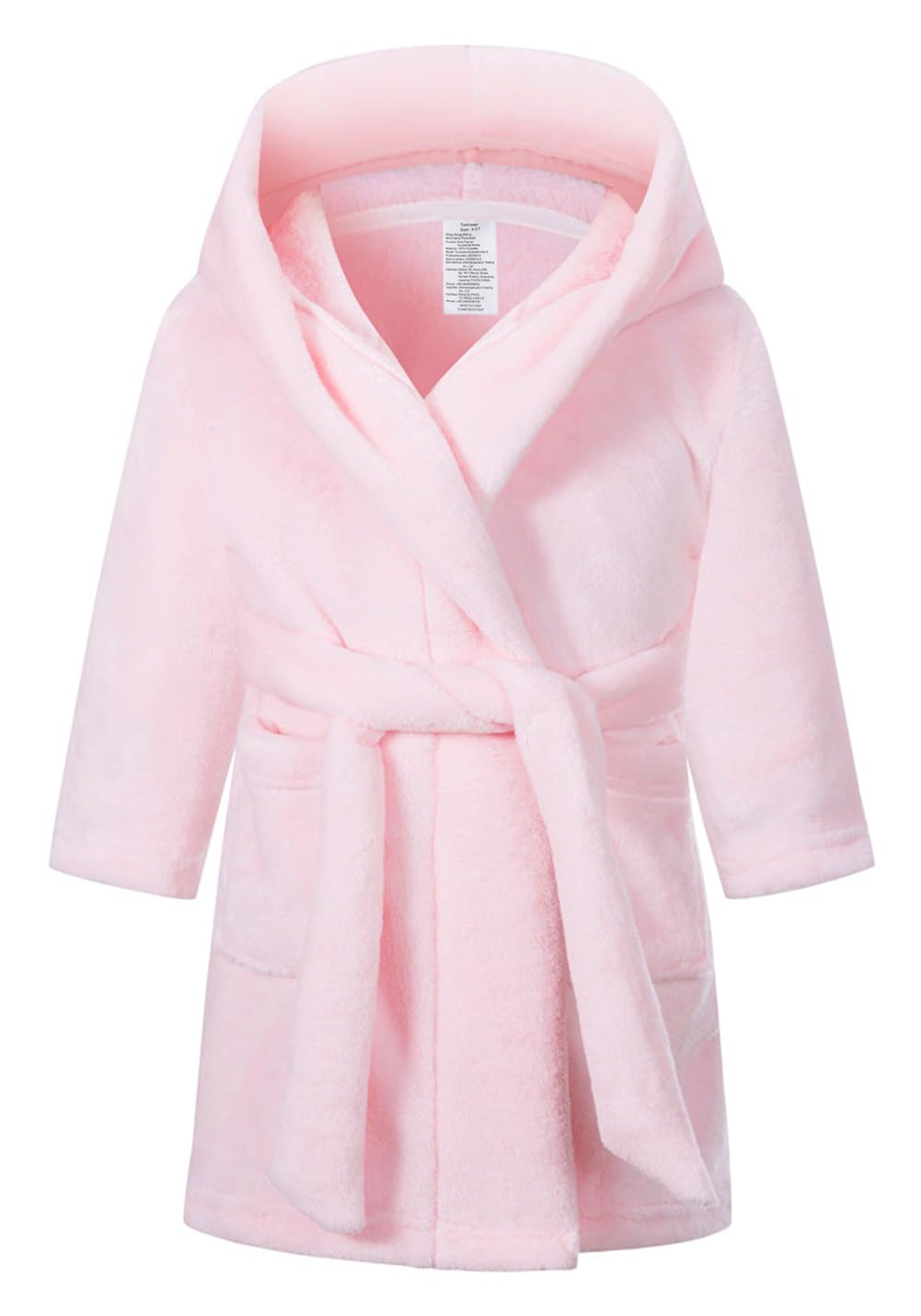 Tunoluker Boys Girls Robe Kids Flannel Hooded Bathrobe Sleepwear Pajamas Toddler Soft Plush Robes for Girls 2-16 Years
