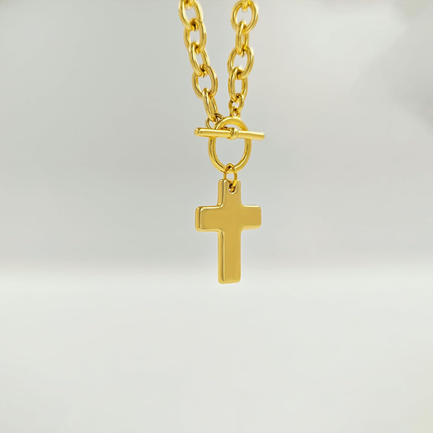 Cross Necklace for Women Gold/Silver Plated Layered Dainty Cross Chain Trendy Choker Satellite Charm Small Crucifix Pendant Gold/Silver Necklace Stackable Hypoallergenic Delicate Gift for Women - Image 7