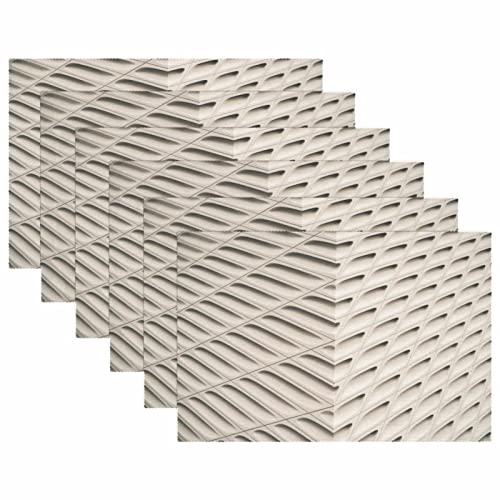 Set de table beige résistant chaleur grand format rectangulaire - 6