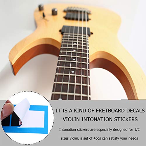 ARTIBETTER 4Pcs Guia de Dedo de Violino Notas de Violino Adesivo Gráfico de Etiqueta de Violino Esca