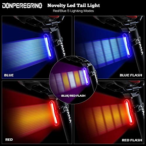 image for DON PEREGRINO B2-110 Lumens High Brightness Bike Rear Light Red/Blue, 