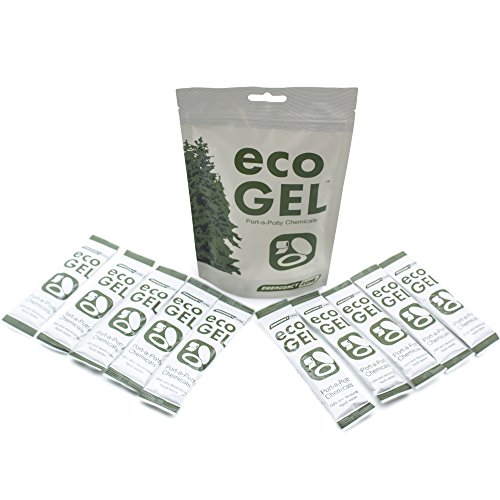 Eco Gel Port-A-Potty and Emergency Toilet Chemicals, Eco-Friendly Liquid Waste Gelling and Deodorizing Powder. Single Pack