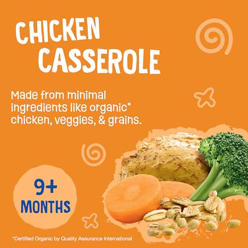 Earth's Best Organic Vegetable + Chicken Puree Chicken Casserole Pouch, 4 oz (Pack of 12) - Thumbnail 4