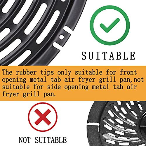 Air Fryer Rubber Tips,8 Pcs Air Fryer Replacement Rubber Bumpers,Air Fryer Silicon Rubbers Fit 2Qt,3.7Qt,5Qt Air Fryer Crisper Plate, Air Fryer Replacement Parts For Air Fryer Grill Pan Black #TOP2