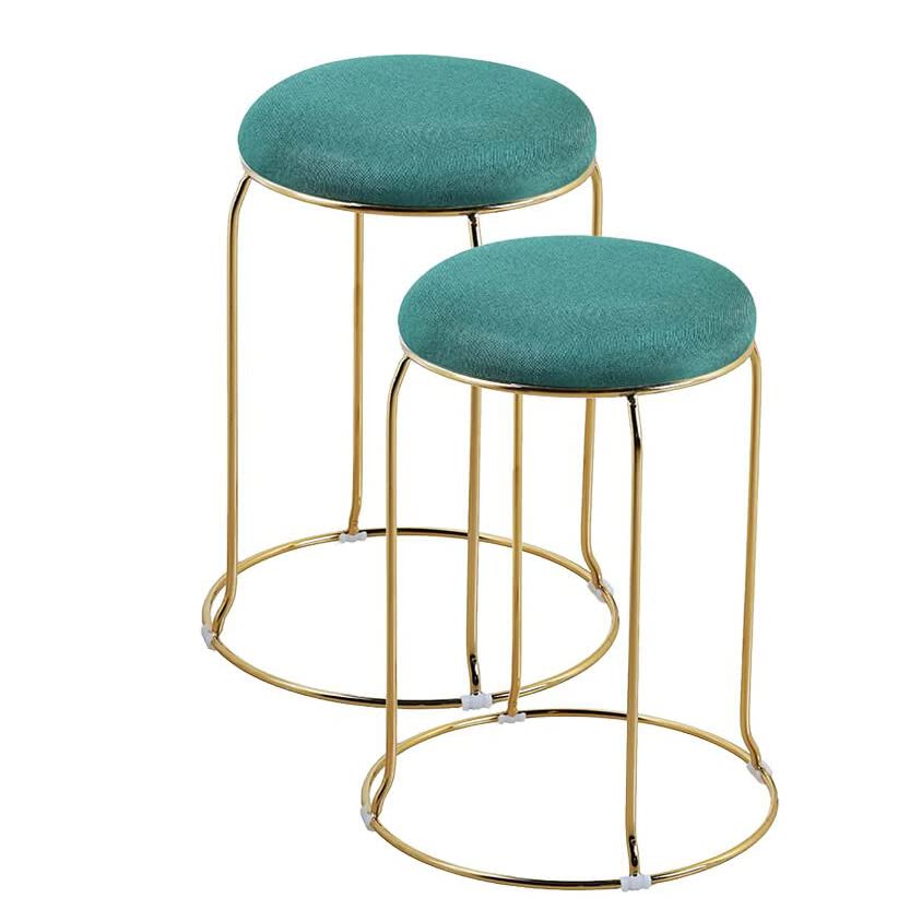 Tabouret de maquillage pour chambre et salon moderne avec assise tissu