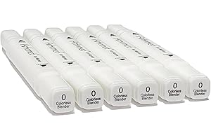 6pcs Professional Colorless Alcohol Markers for Flawless Blending and a Vibrant Canvas