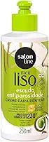 Salon Line, Creme para Pentear, Meu Liso, Escudo Antiporosidade, Vegano - Para Cabelos Lisos, 250ml