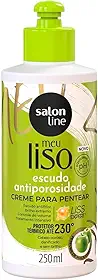 Salon Line, Creme para Pentear, Meu Liso, Escudo Antiporosidade, Vegano - Para Cabelos Lisos, 250ml