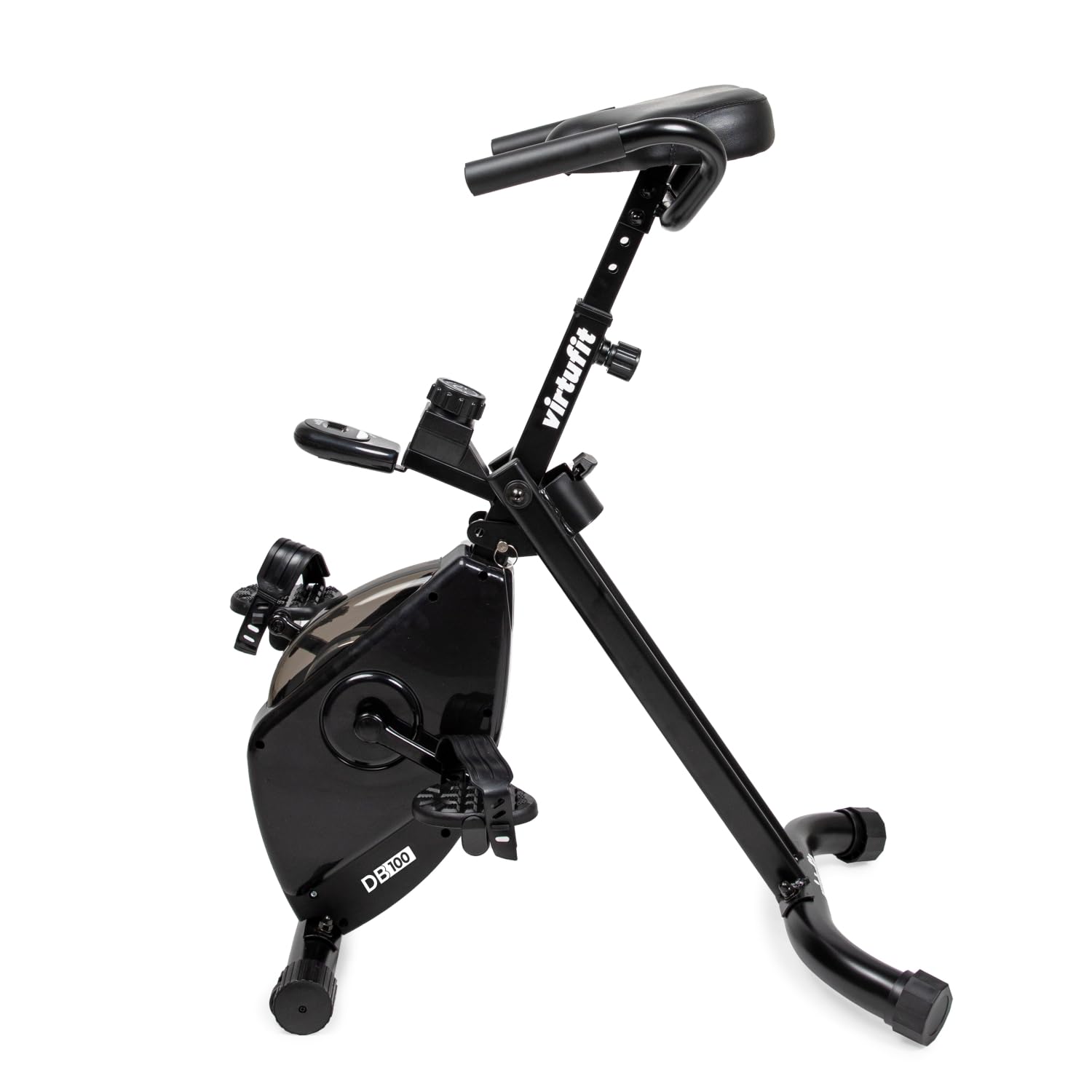 VirtuFit Deskbike - Heimtrainer – Fitnessfahrrad für Zuhause mit Magnetbremssystem, LCD-Display, Herzfrequenzmessung und Einstellbarem Widerstand