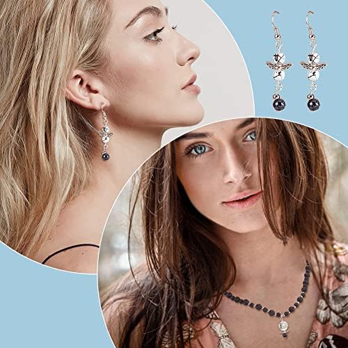 PH PandaHall 200pcs Fairy Wing Spacer Beads Tibetan Alloy Angel Wing Charm Beads Spacers for Bracelet Necklace Jewellery Making, Antique Silver(14mm, Hole: 1mm)